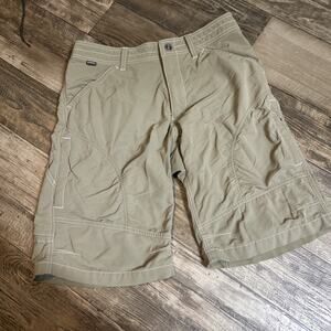 KUHL Cargo Shorts Men's Size 32 Beige Hiking Camping Outdoor Lightweight
